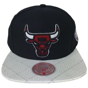 Chicago Bulls Mitchell & Ness‎ NBA Snapback Hat Cap 3D Logo 75th Anniversary NWT